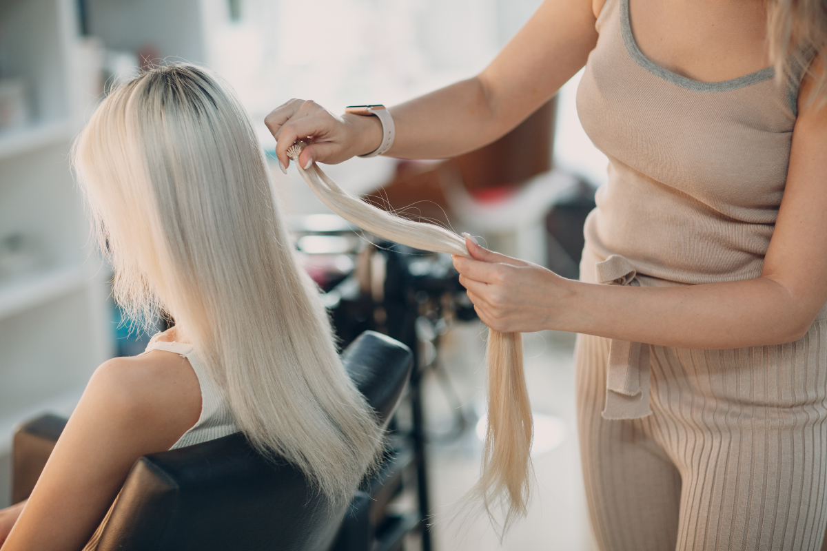 Clip in hair extensions