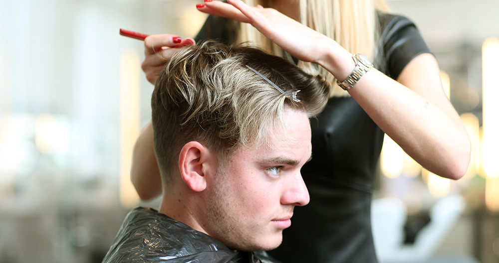 Men and hair dyeing