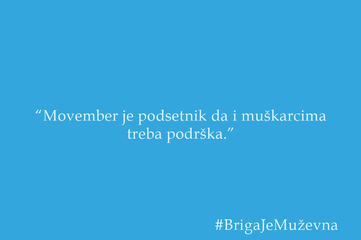 Novembar je mesec dizanja svesti o mentalnom i fizičkom zdravlju muškaraca