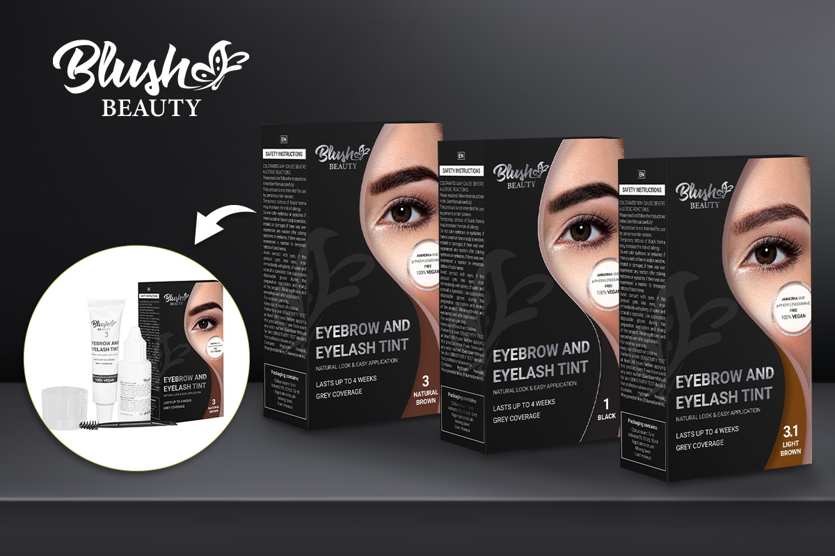 Eyebrow tinting with Blush tint