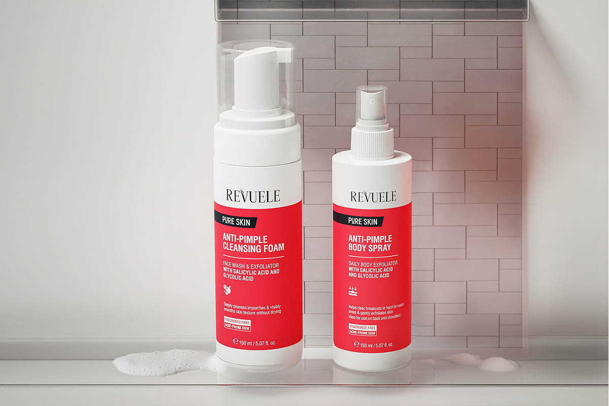 The foam and spray feature an active formula with salicylic acid