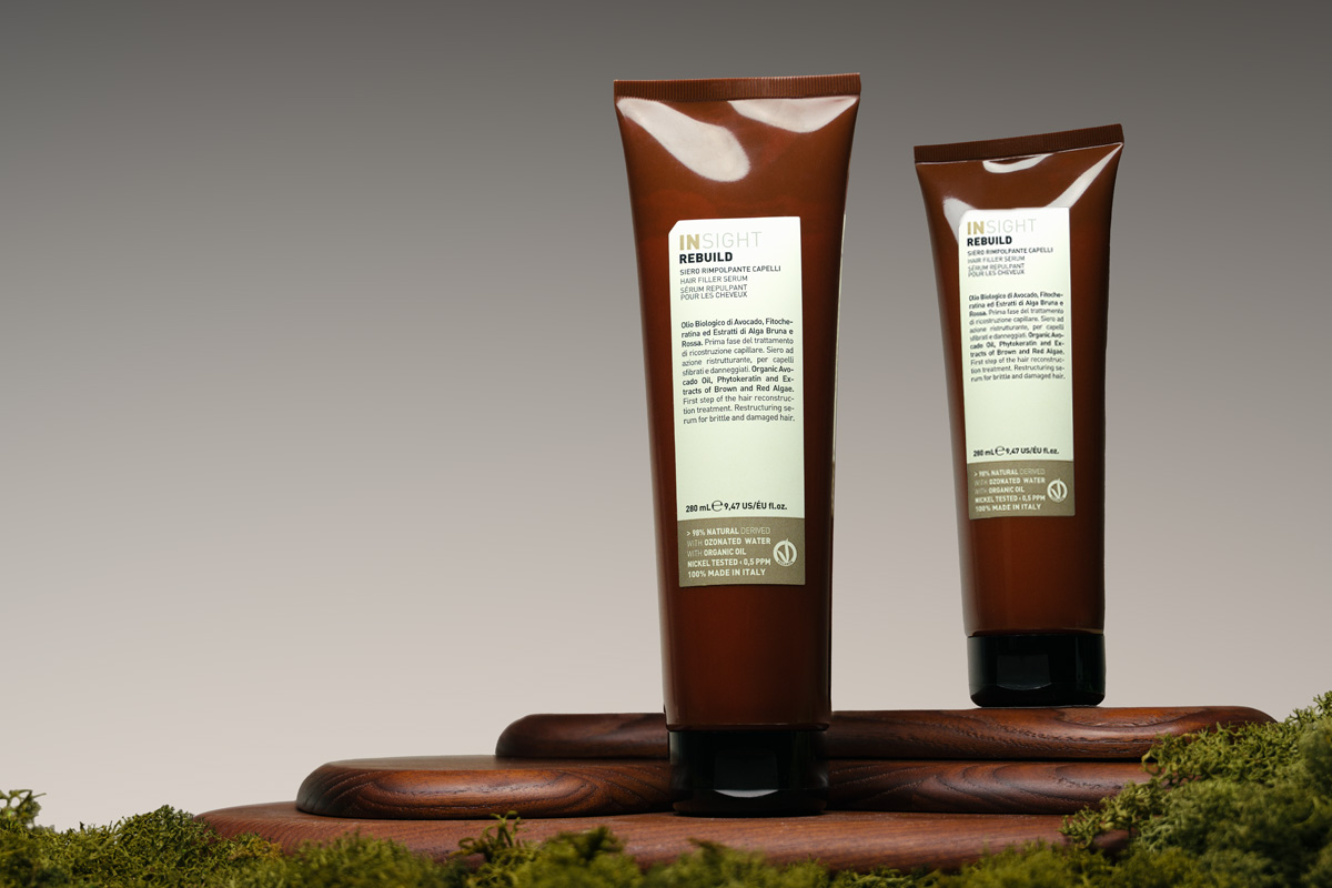 Insight serum with algae and avocado oil deeply nourishes the hair