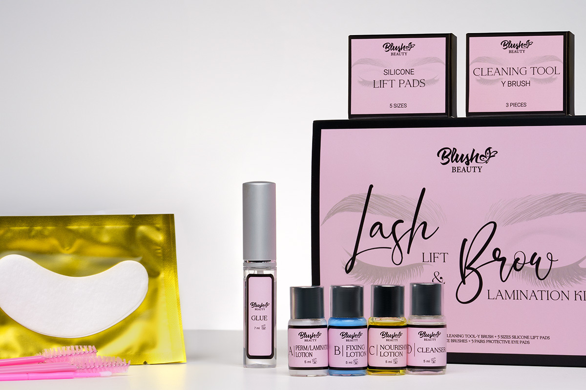 Blush kit for lash lift and brow lamination