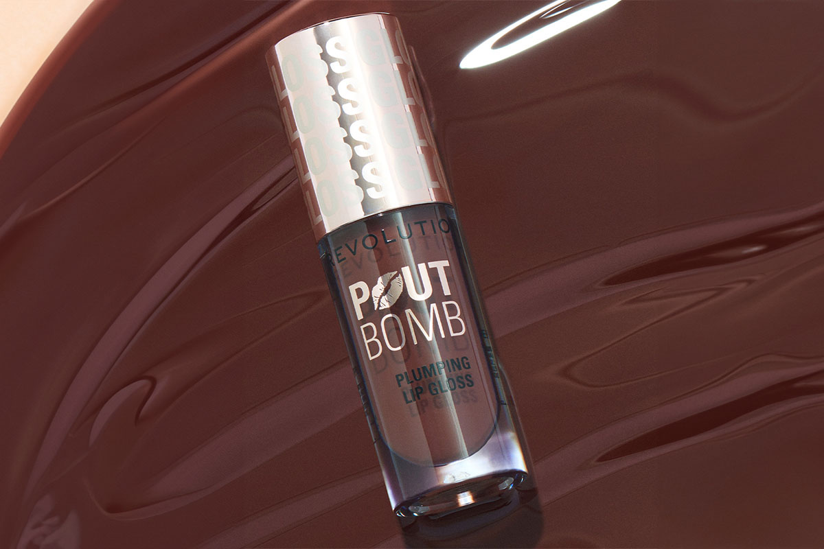Revolution Pout Bomb with a plumping effect that enhances the natural volume of your lips