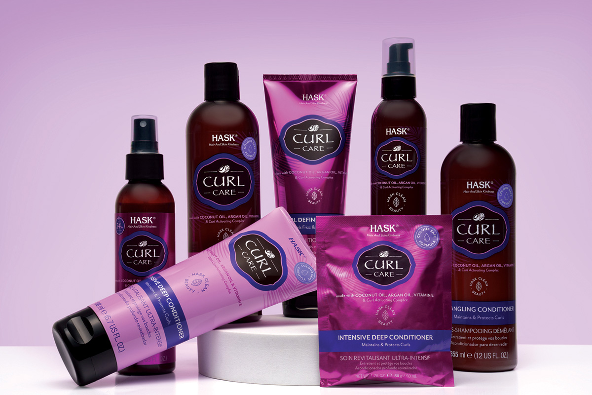Hask curly hair collection - products that hydrate, soften and define curls