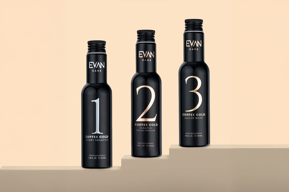 Evan Care Coffee Gold Keratin set for hair care and repair