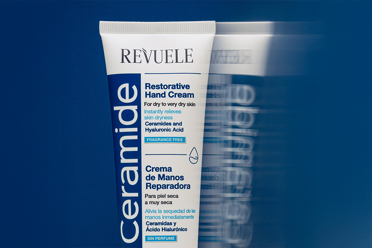 Revuele hand cream with ceramides and hyaluronic acid for sensitive skin