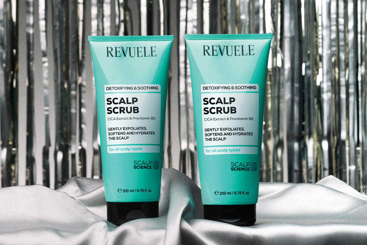Cica scalp scrub that gently cleanses impurities while enhancing balance and comfort