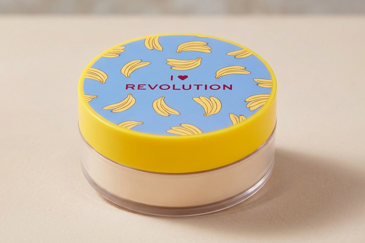 Setting powder as the final step in a makeup routine