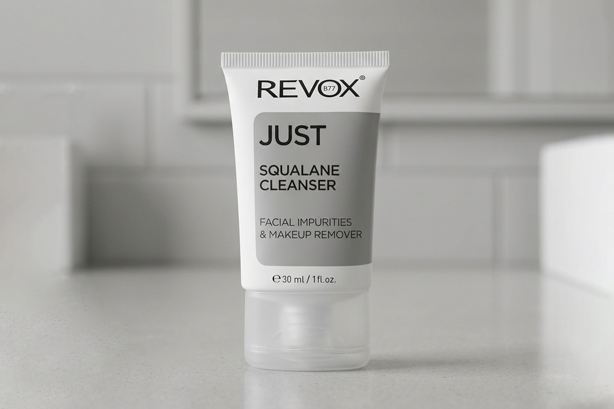 Revox B77 Just Squalane facial cleanser helps retain moisture within the skin