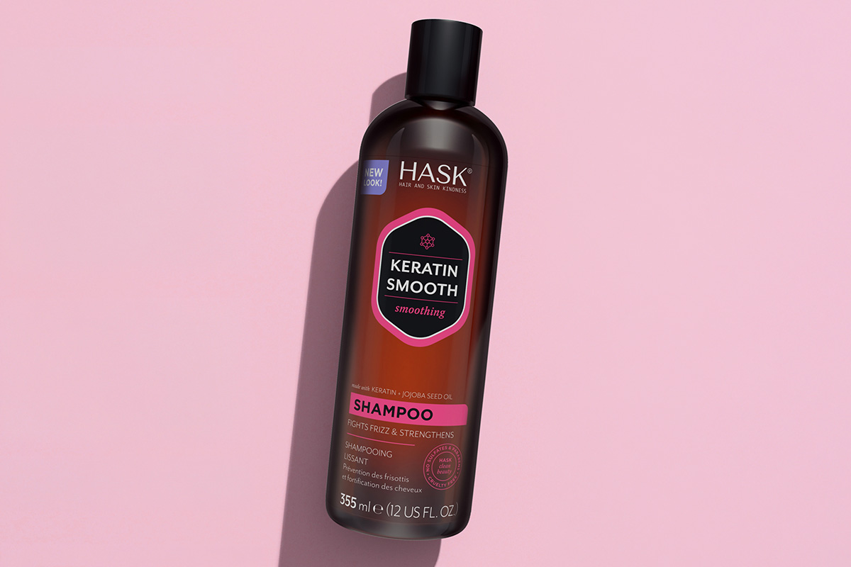 Hask šampon za obnavljanje kose - Keratin Smooth osmišljen je da, pored primarne funkcije čišćenja, pruži i dodatnu negu suvoj i oštećenoj kosi