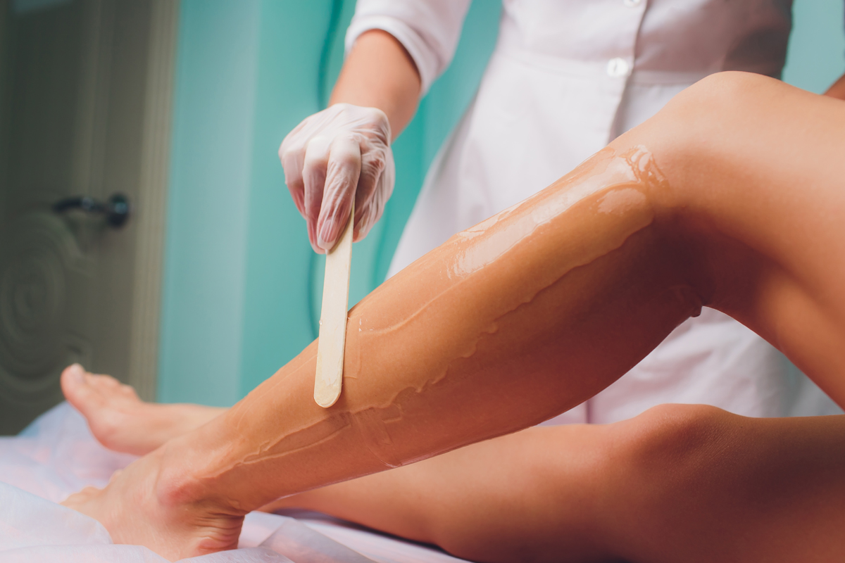 Hot waxing depilation