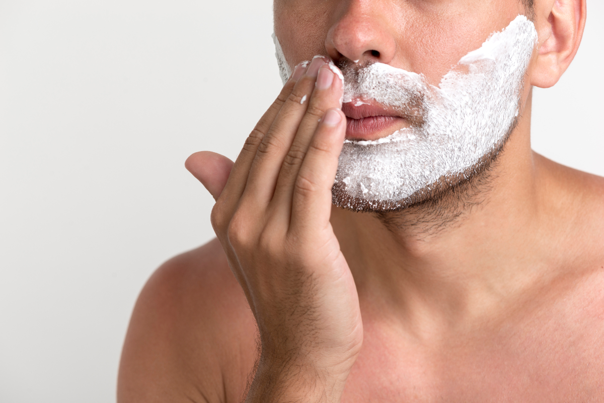 Skin irritation after shaving beard