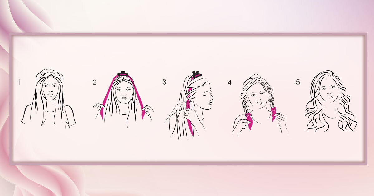 How to do hair curling with ribbon
