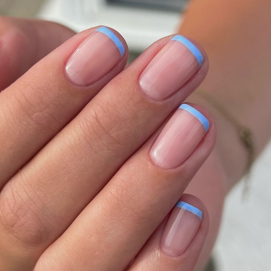 French manicure spring nails